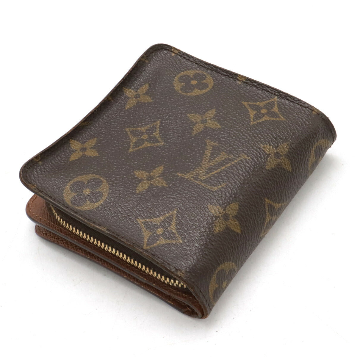Louis Vuitton Monogram Compact Zip Wallet Brown M61667