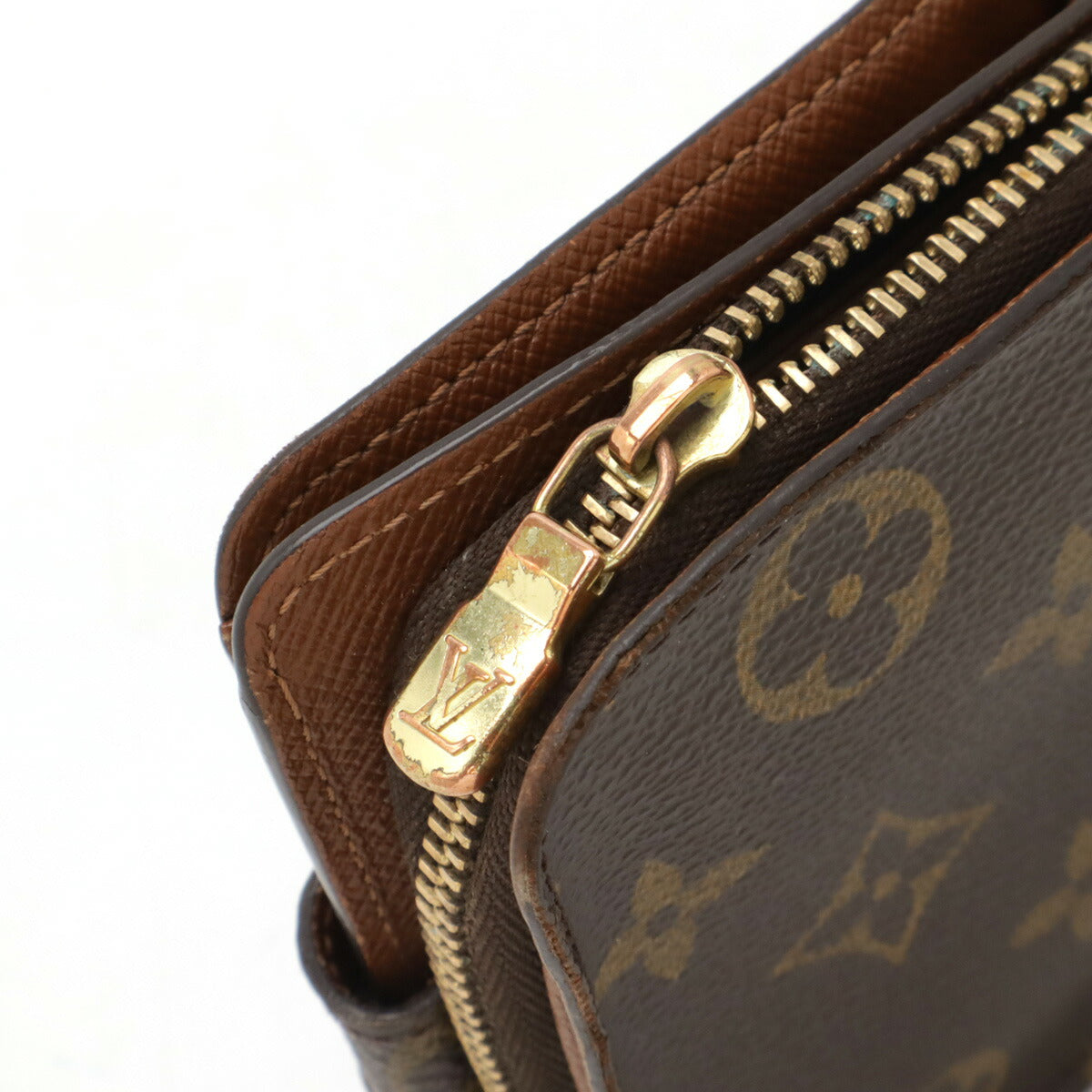 Louis Vuitton Monogram Compact Zip Wallet Brown M61667