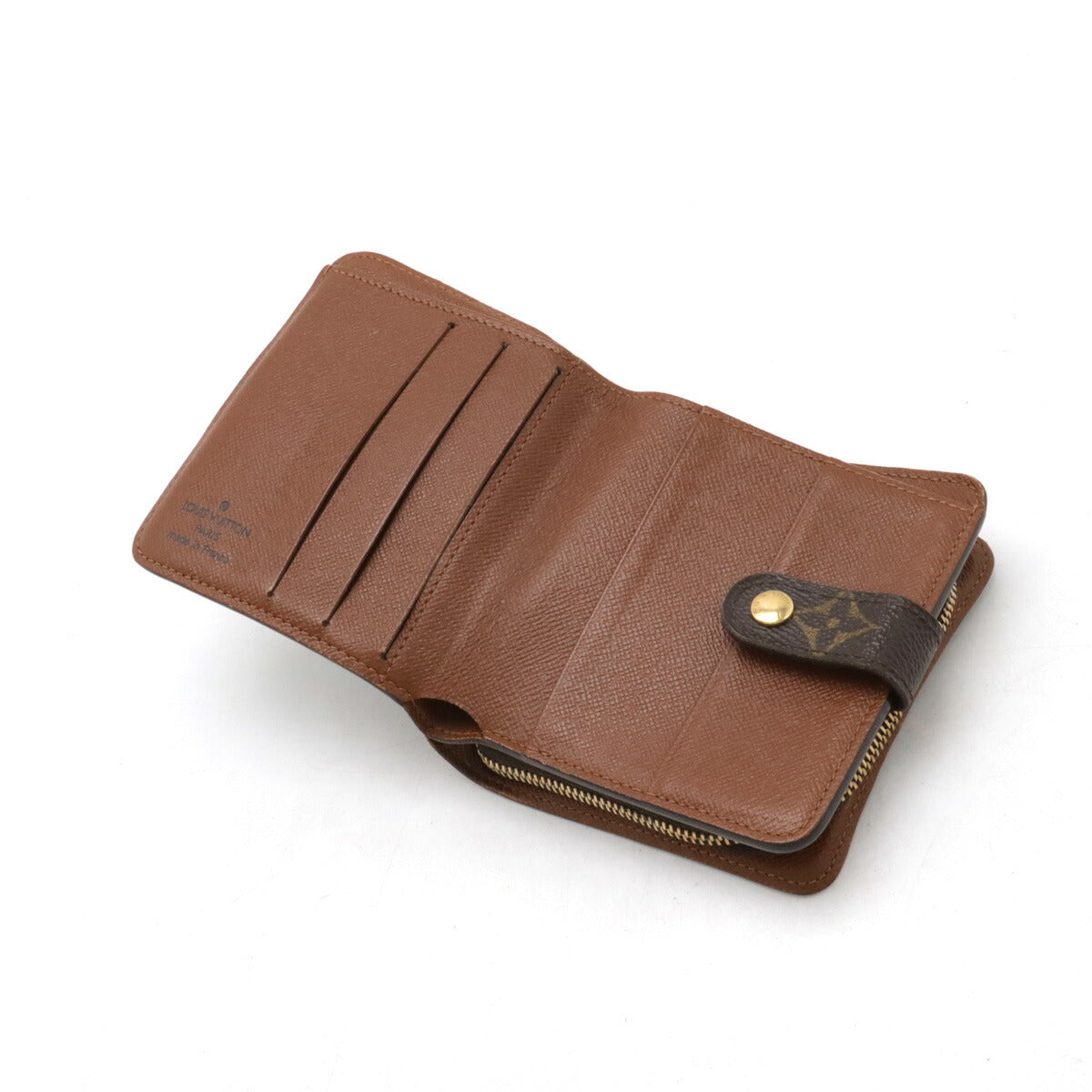 Louis Vuitton Monogram Compact Zip Wallet Brown M61667