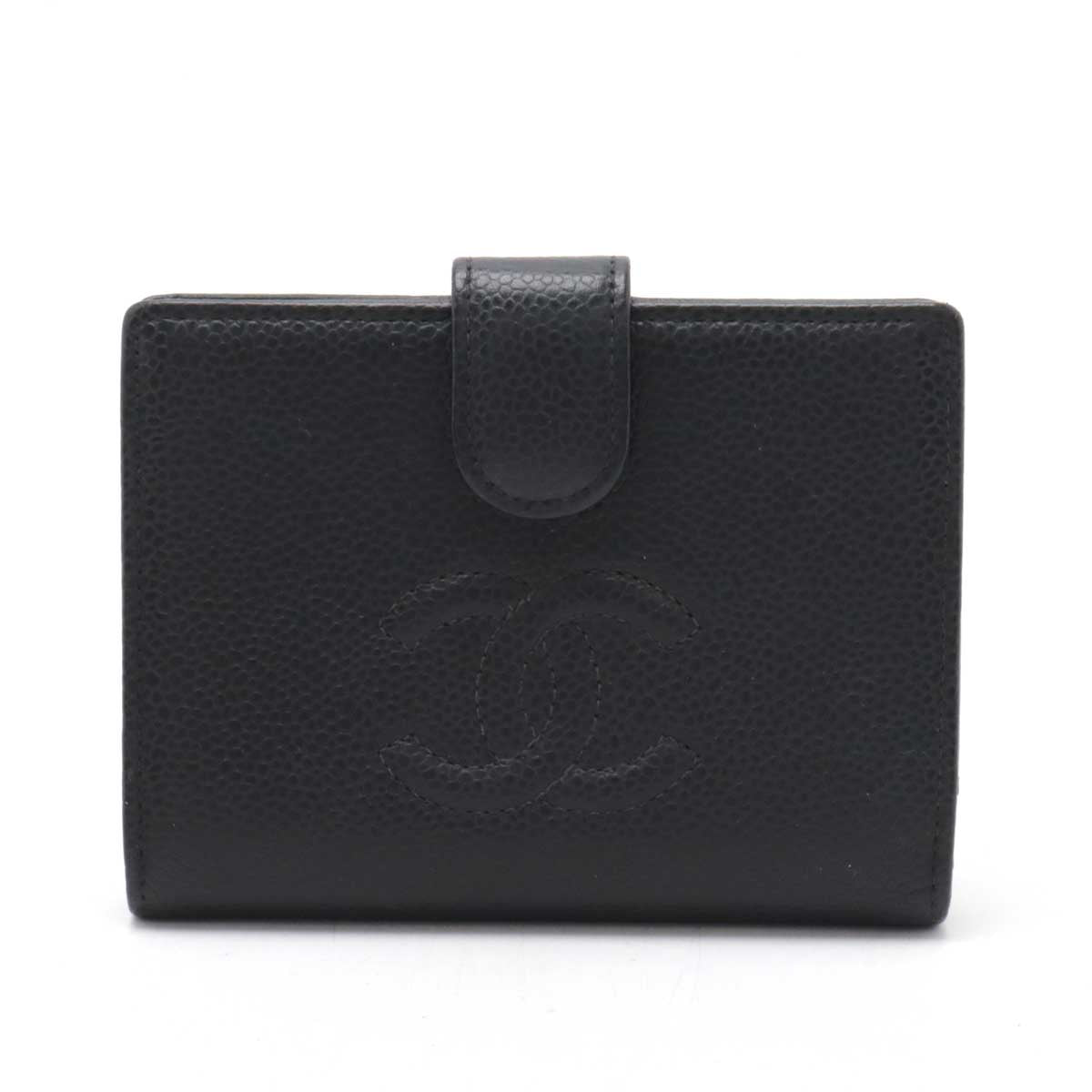 Chanel Caviar Skin Bifold Wallet Black