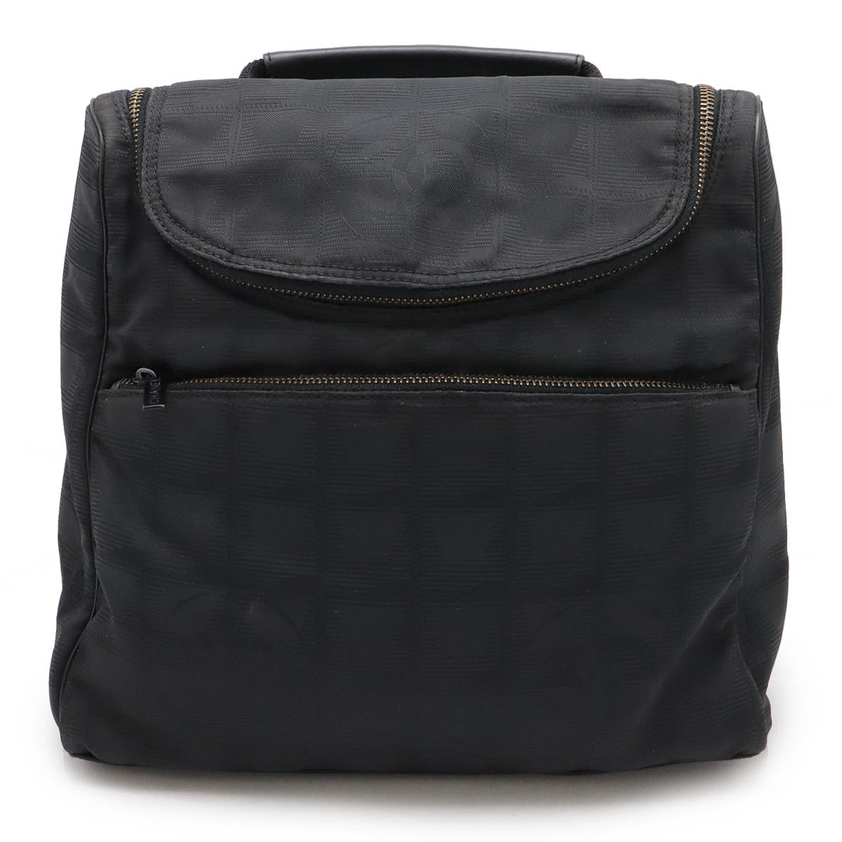Chanel Nylon Jacquard Leather Backpack A15958