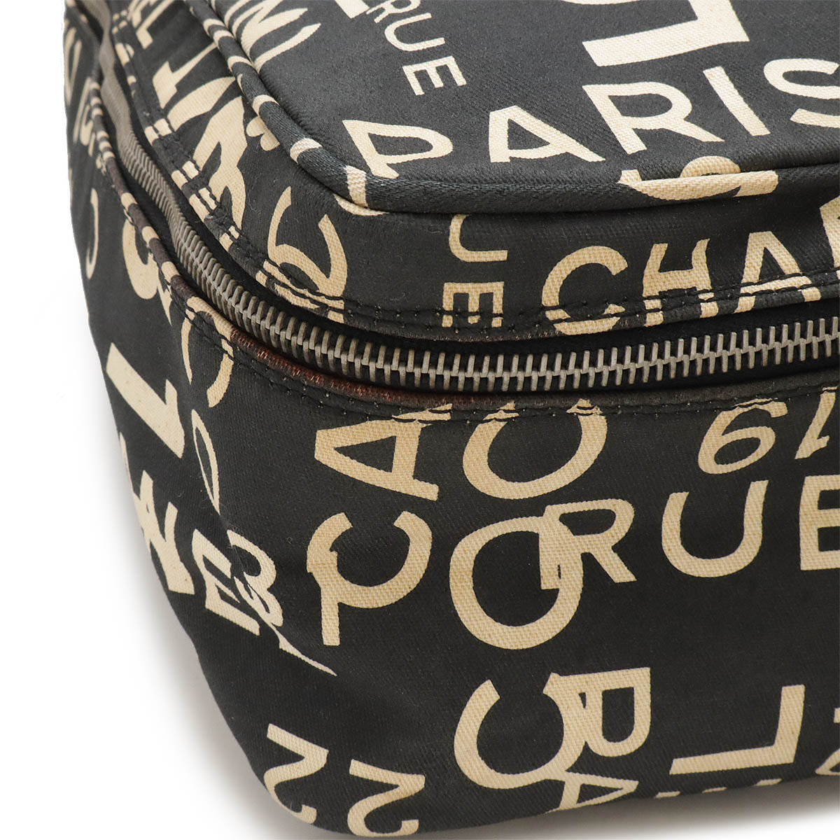 Chanel Canvas Logo Boston Tote Bag