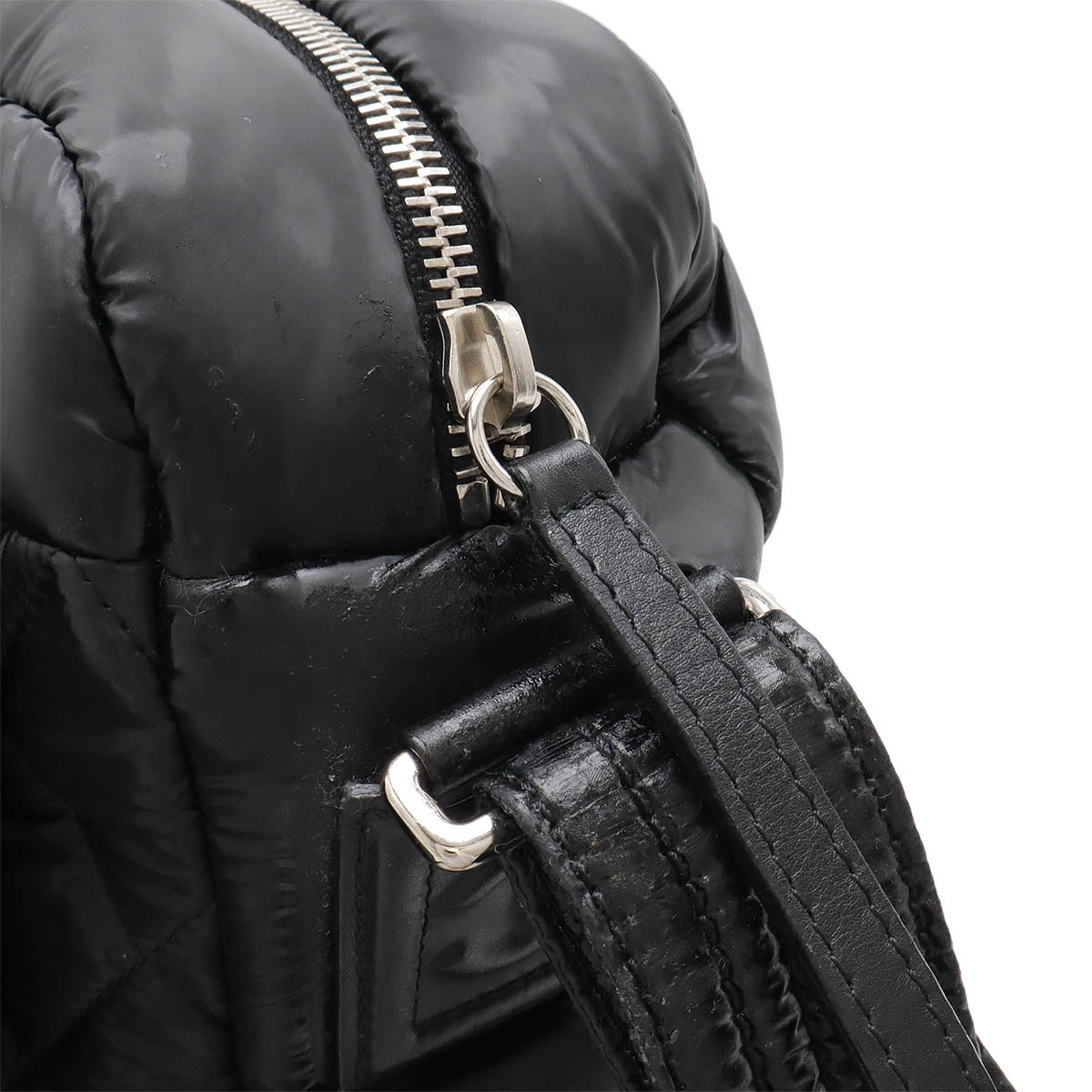 Chanel Nylon/Leather Cocoon Shoulder Bag Black