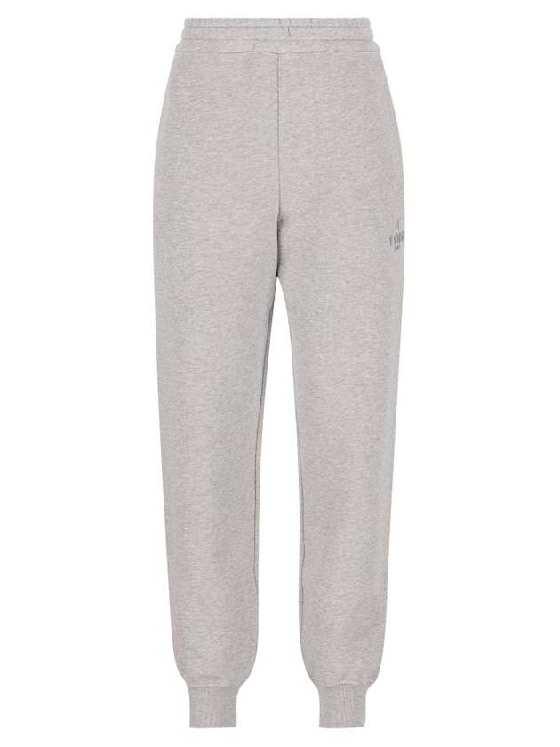 Luxury Fendi Embroidered Logo Track Pants Grey