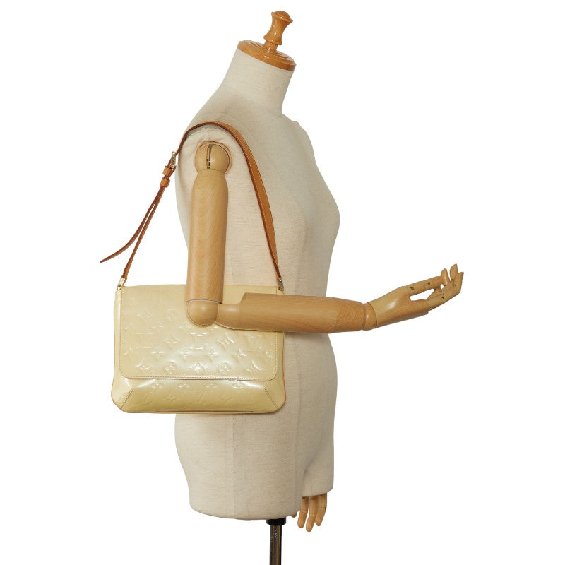 Louis Vuitton Monogram Vernis Thompson Street Shoulder Bag M91203 Pearl White Patent Leather  Louis Vuitton
