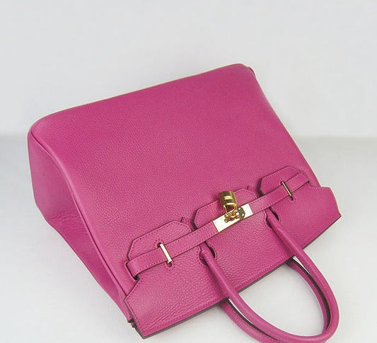 Luxury Hermes Birkin 35cm Togo Leather Handbags Peach Golden