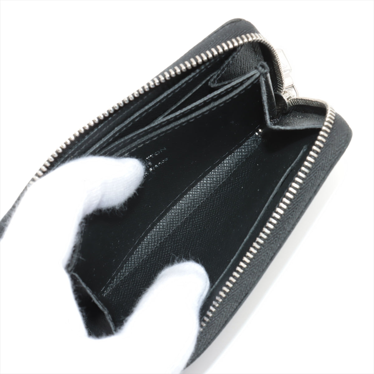 Louis Vuitton Damier Graphit Zippyr Coin Pass N63076 Black Coin Case  Reaction