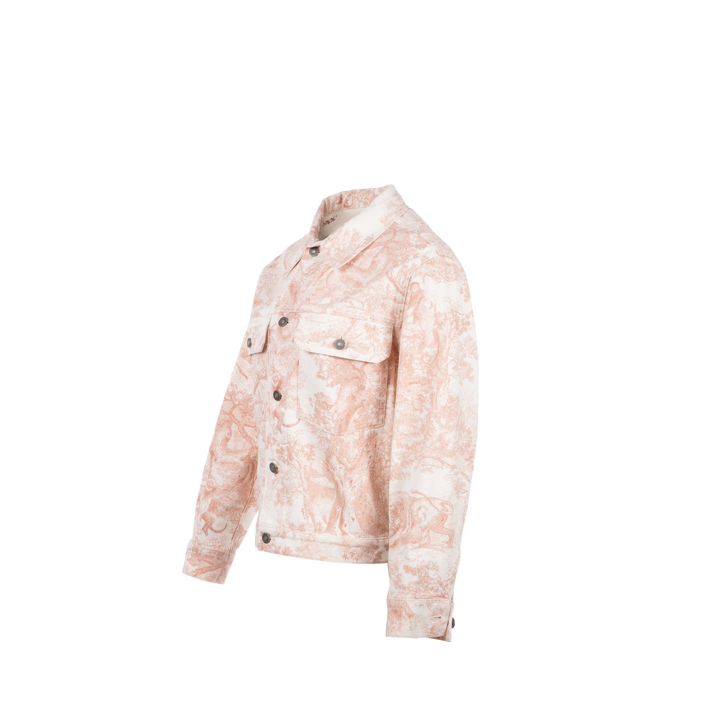 Luxury Dior Size 34 graphic print jacket neutrals cotton pink