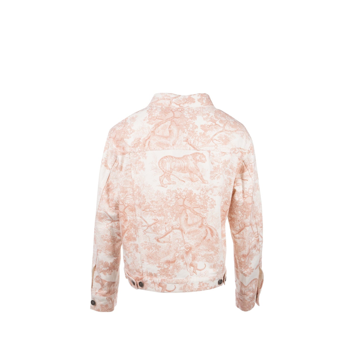 Luxury Dior Size 34 graphic print jacket neutrals cotton pink