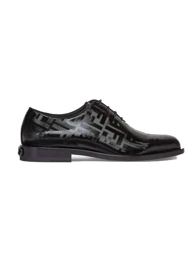 Luxury Fendi Patent Leather Lace Up Derby Black