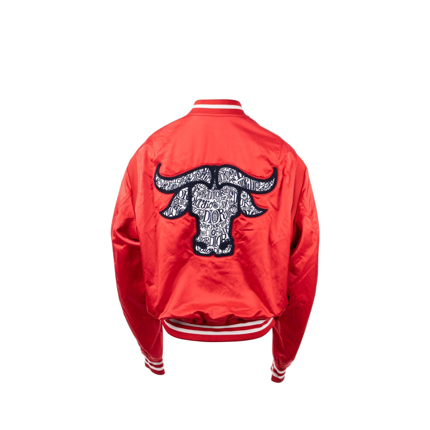 Luxury Dior Size 50 Shawn Stussy Limited Edition OX Zipped Bomber Jacket Polyamide Red
