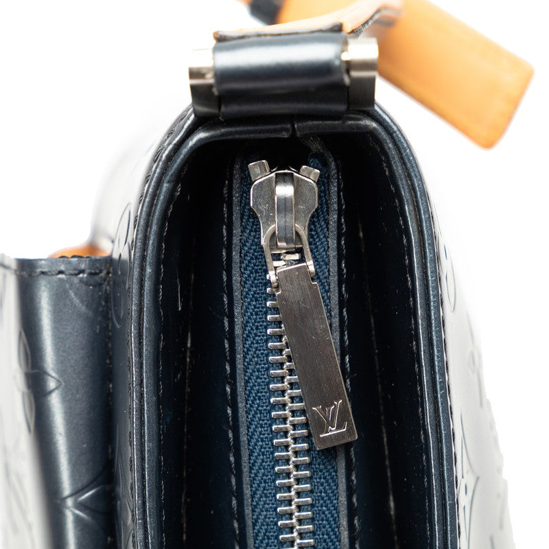 Louis Vuitton Monogram Mat Arston Handbag M55125 Blue Leather  Louis Vuitton