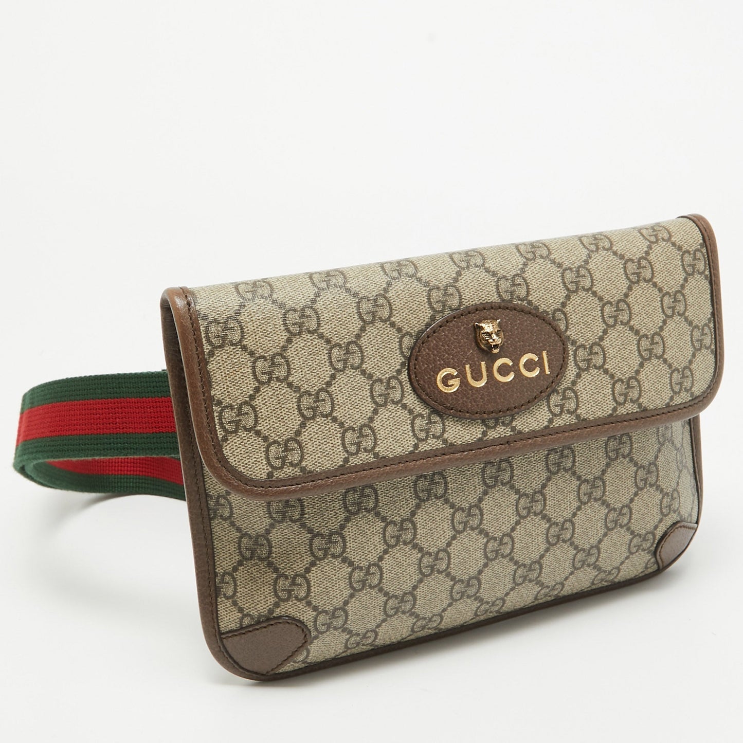 Luxury Gucci Trending 2025 Beige/brown Gg Supreme Canvas And Leather Neo Belt Bag