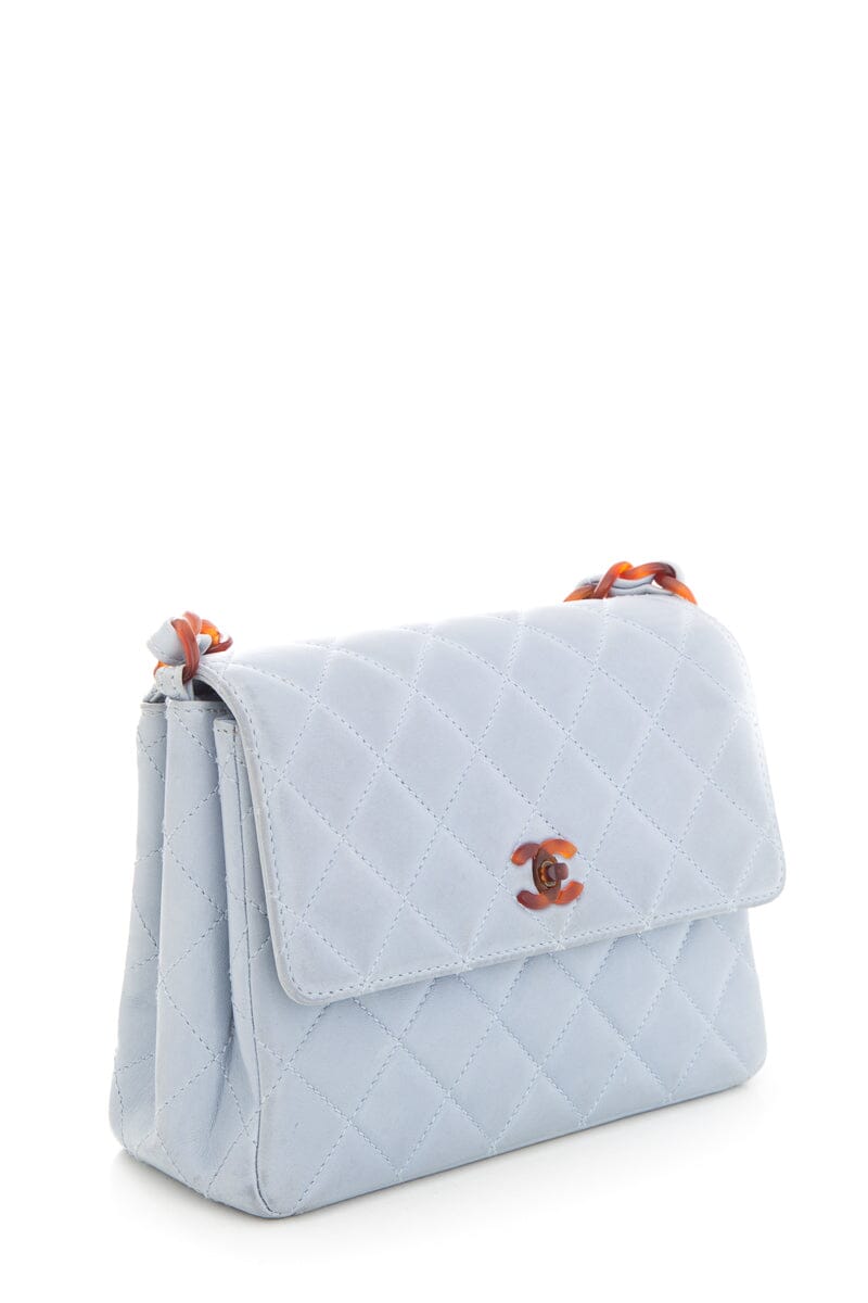Luxury Chanel Vintage 1997/99 Pale Blue Handbag