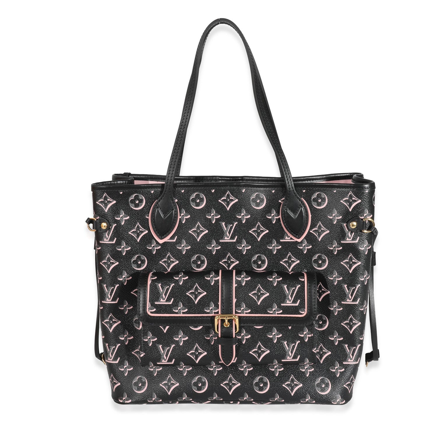 Louis Vuitton Louis Vuitton Black Pink Monogram Canvas Fall For You Neverfull MM