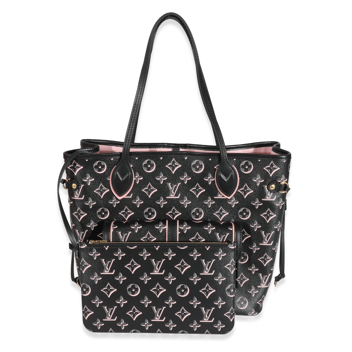 Louis Vuitton Louis Vuitton Black Pink Monogram Canvas Fall For You Neverfull MM
