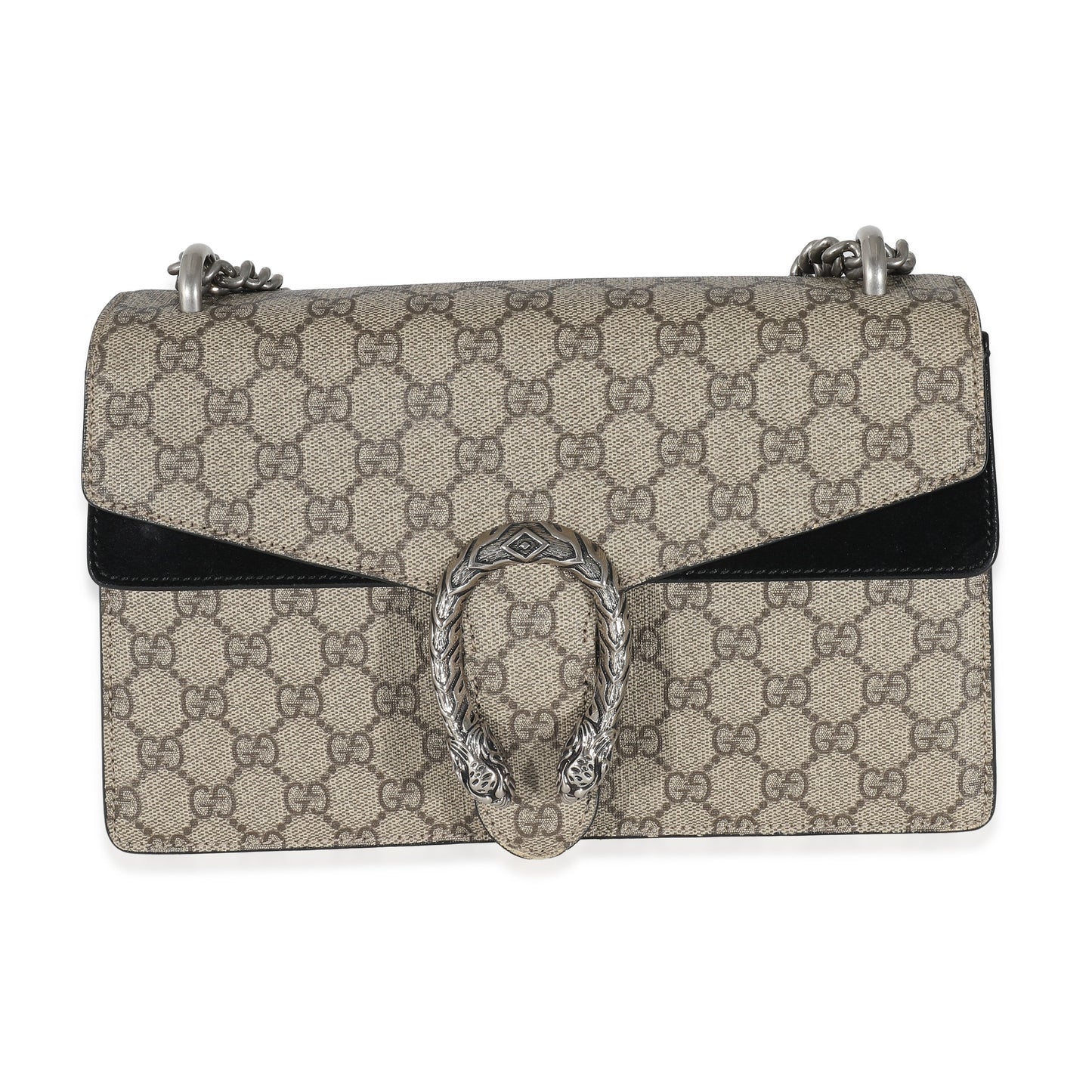 Luxury Gucci Trending 2025 Black Suede GG Supreme Small Dionysus Bag