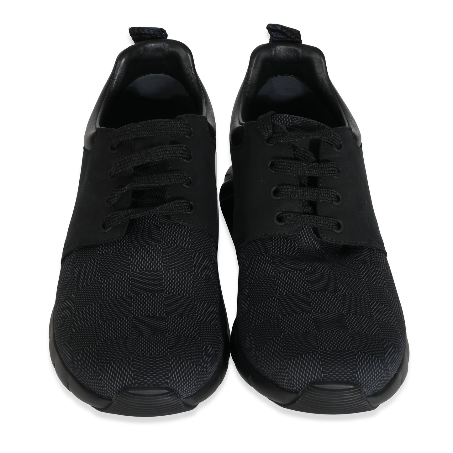 Louis Vuitton Black Damier Nylon Nubuck Fastlane Sneakers