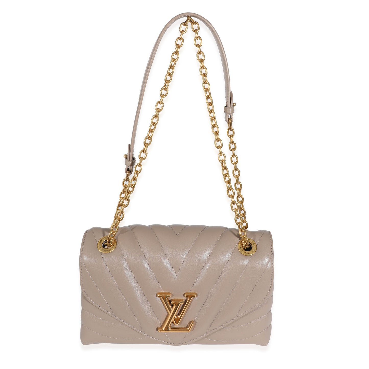 Louis Vuitton Louis Vuitton Dark Taupe Quilted Calf New Wave Chain MM