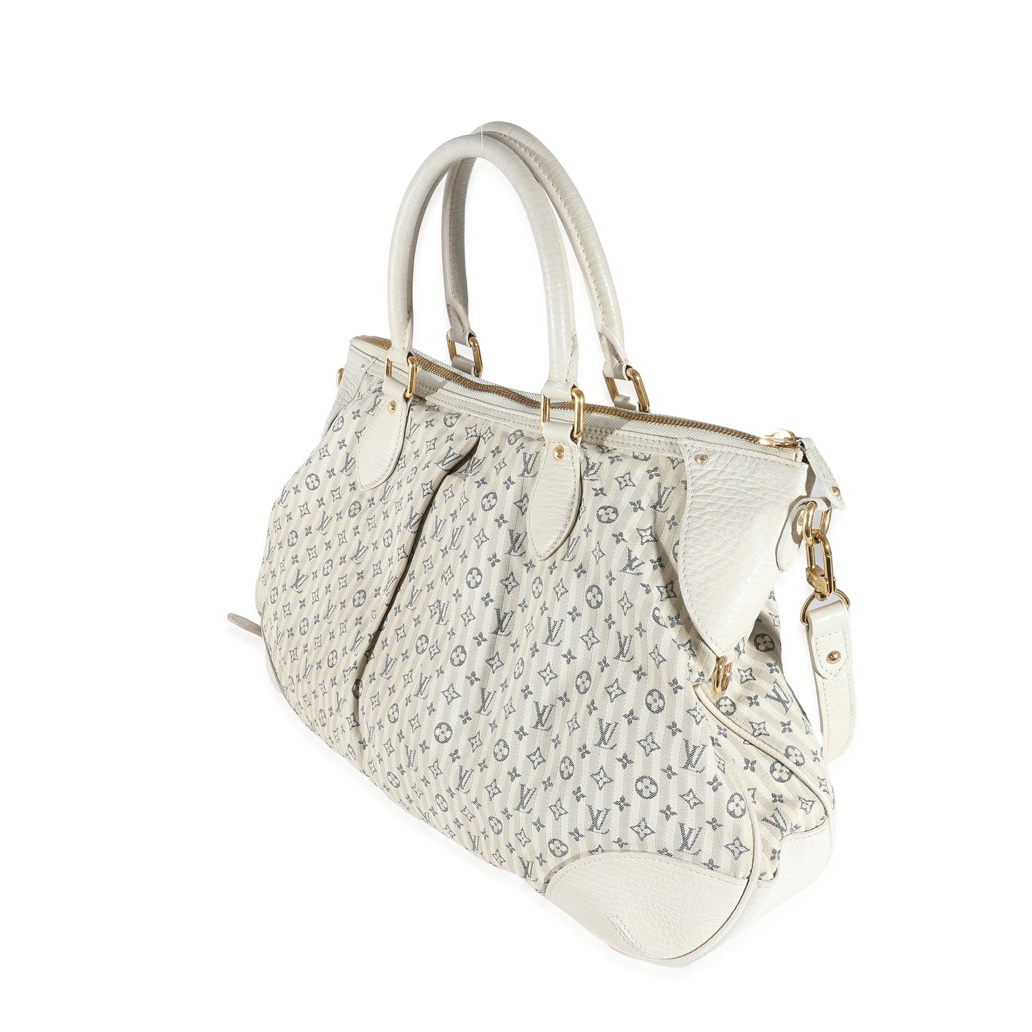 Louis Vuitton Louis Vuitton White Blue Mini Lin Croisette Marina GM