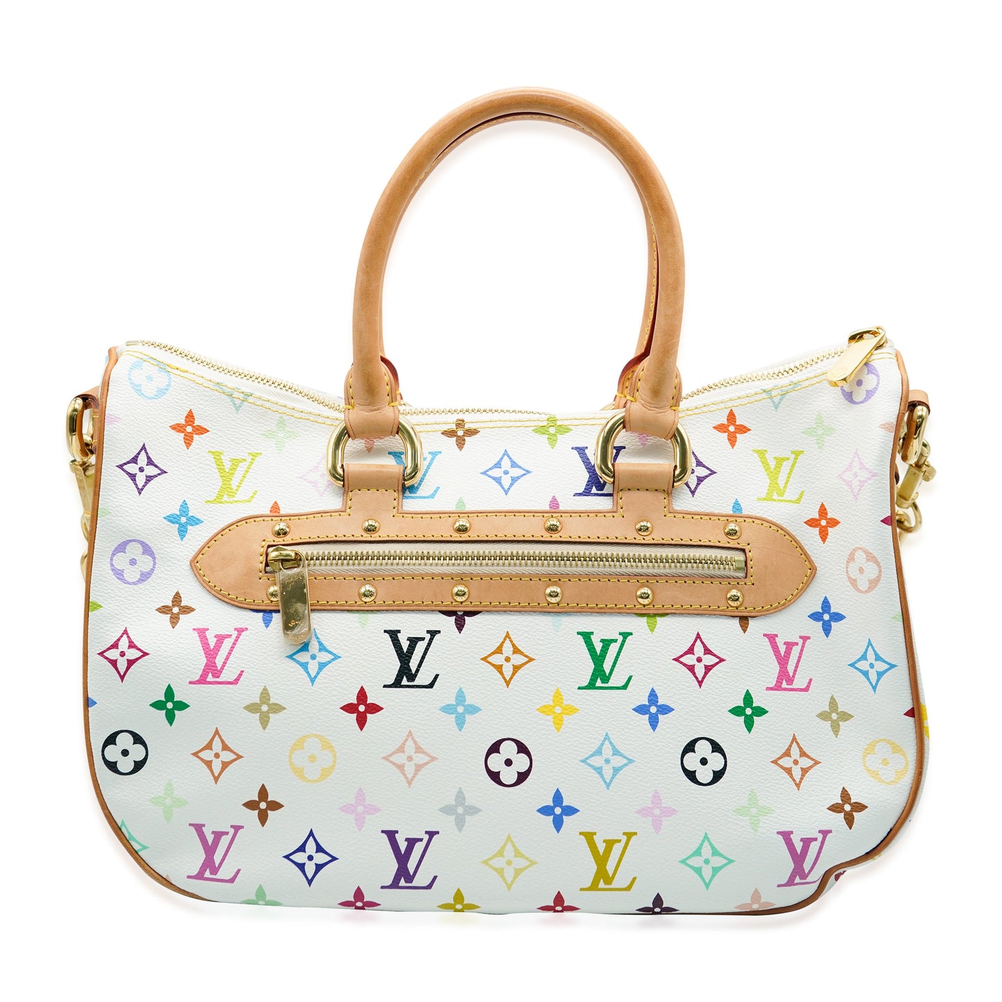 Louis Vuitton Louis Vuitton x Takashi Murakami White Monogram Multicolore Canvas Rita