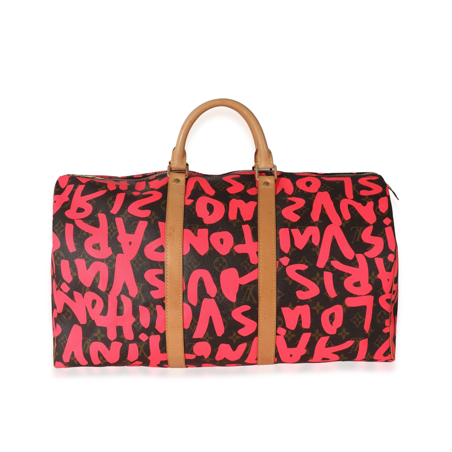 Louis Vuitton Louis Vuitton x Stephen Sprouse Pink Monogram Graffiti Keepall 50