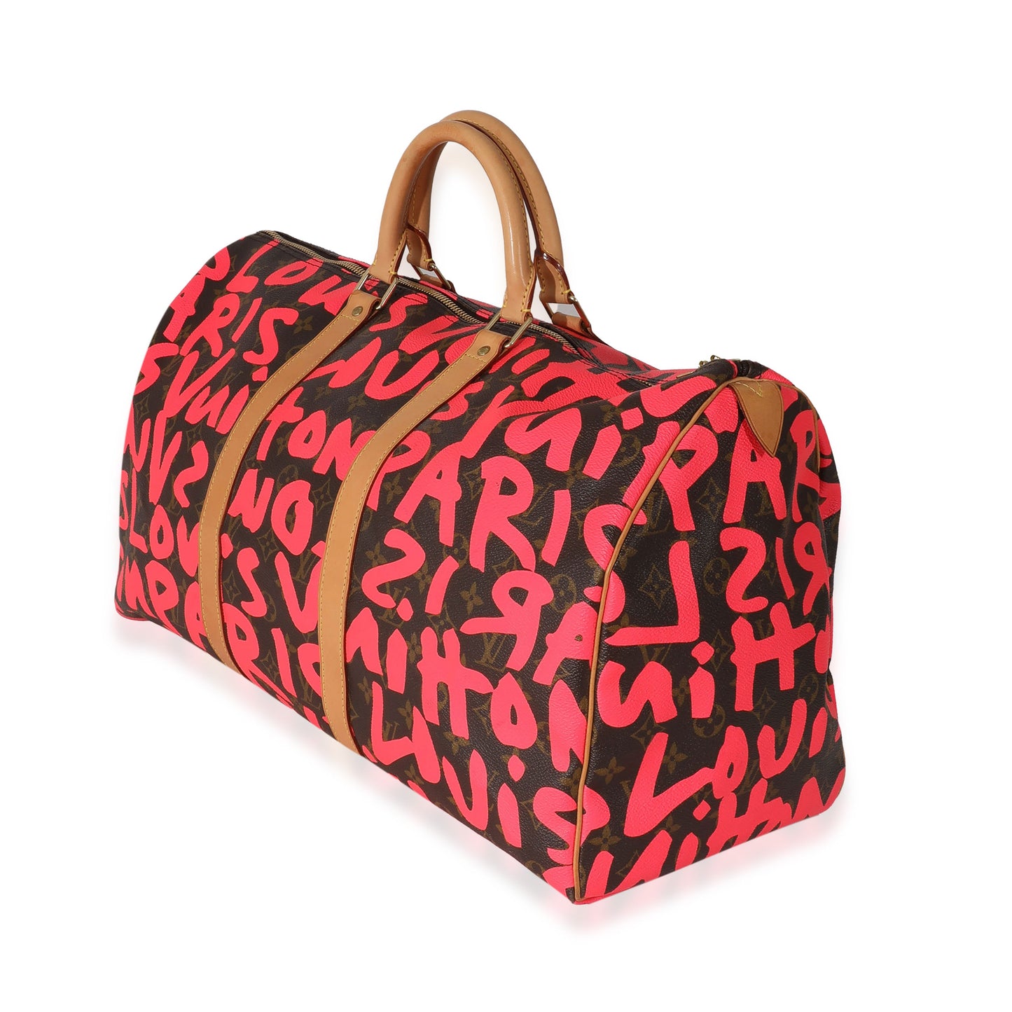 Louis Vuitton Louis Vuitton x Stephen Sprouse Pink Monogram Graffiti Keepall 50