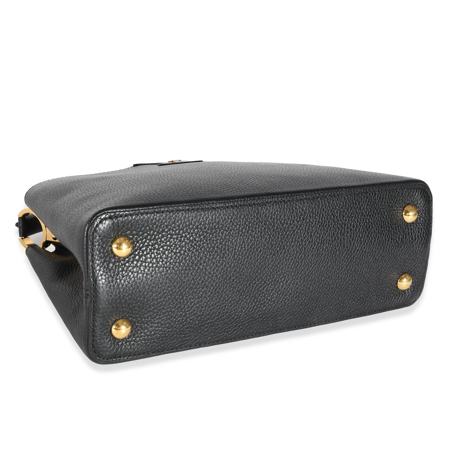 Louis Vuitton Black Taurillon Capucines MM