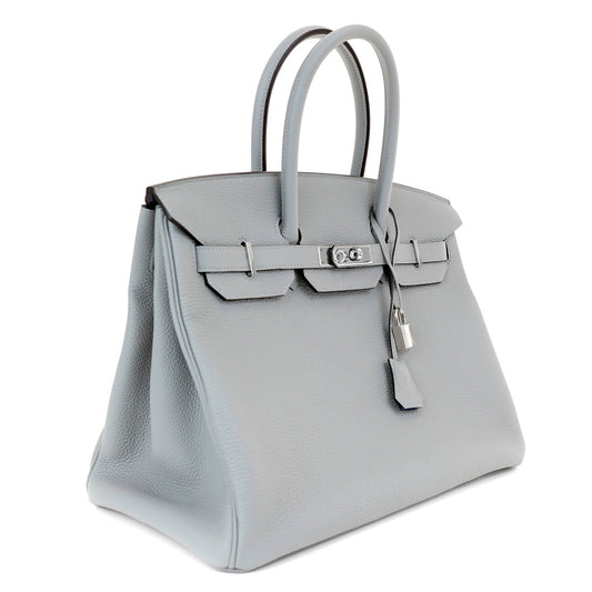 Luxury Hermes 35cm Gris Asphalt Togo Birkin w/ Palladium