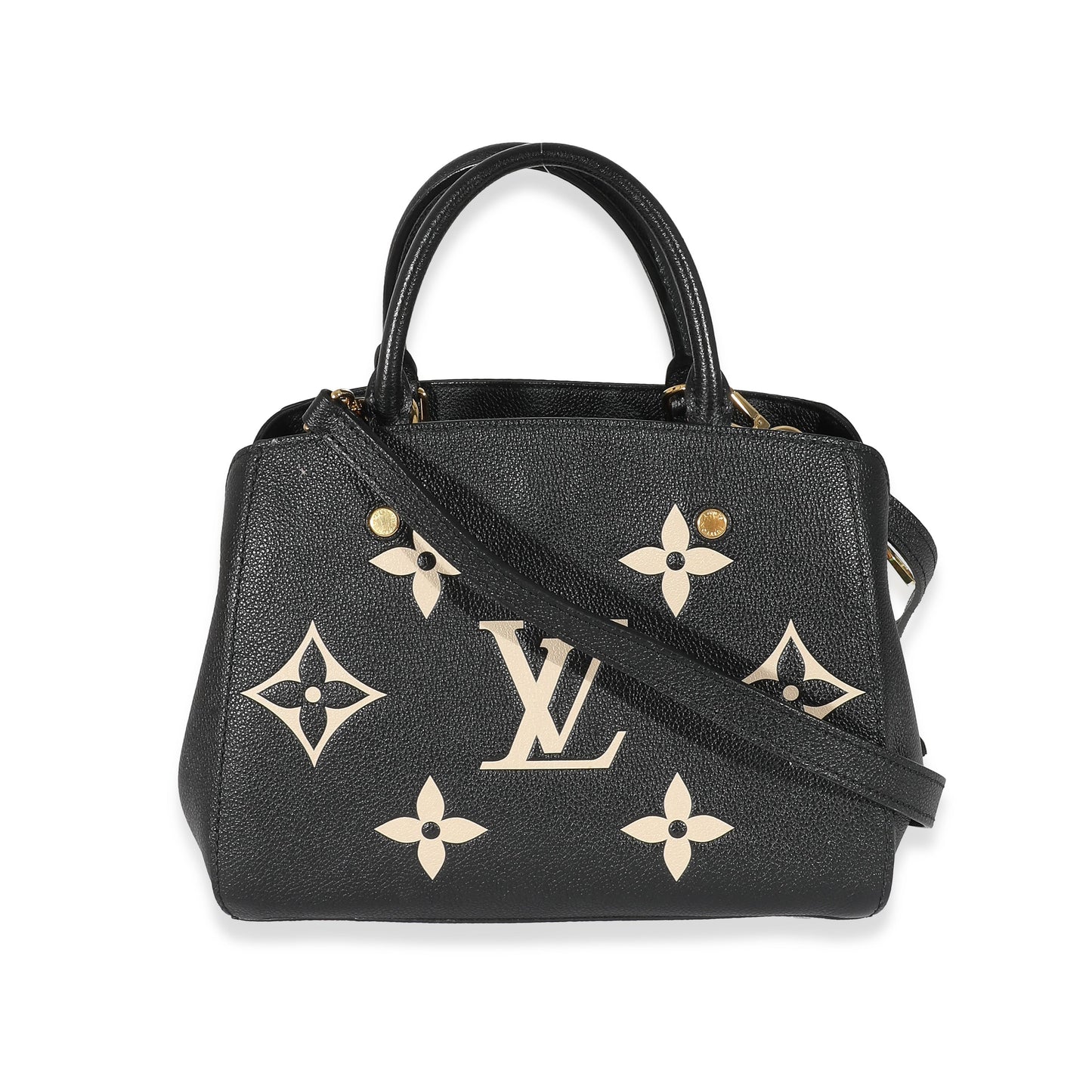 Louis Vuitton Louis Vuitton Black Beige Monogram Empreinte Montaigne BB