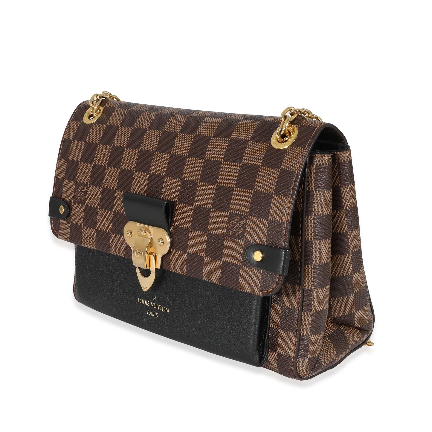Louis Vuitton Louis Vuitton Black Taurillon Damier Ebene Canvas Vavin PM