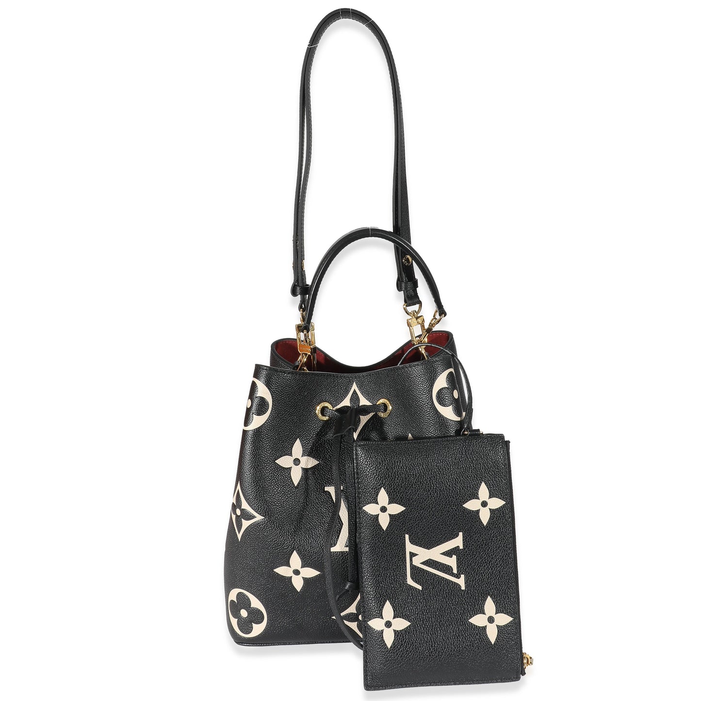 Louis Vuitton Louis Vuitton Black Beige Monogram Empreinte NéoNoé MM
