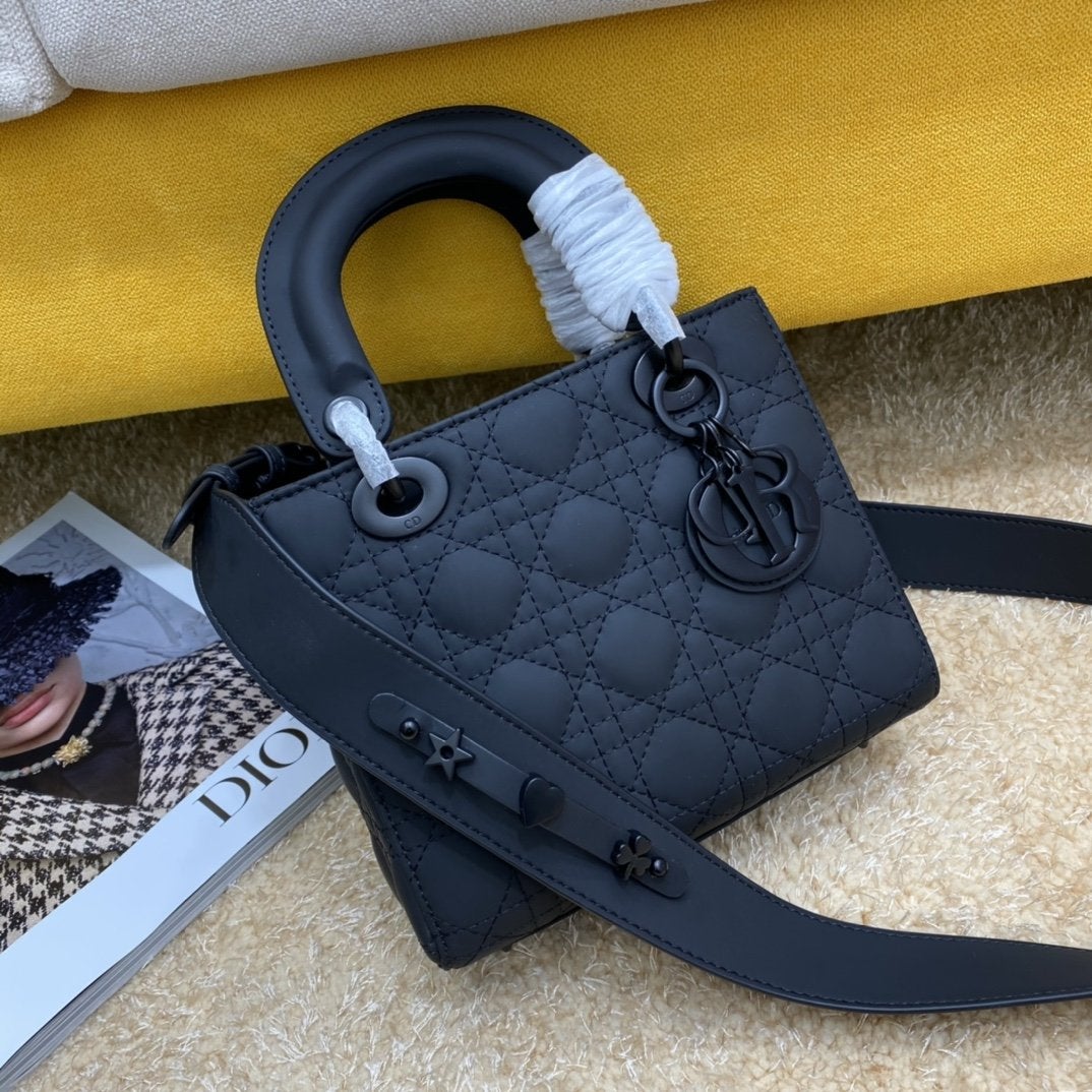 Luxury DiorLADY MY ABC BAG 20CM BLACK ULTRAMETTE CANNAGE CALFSKIN