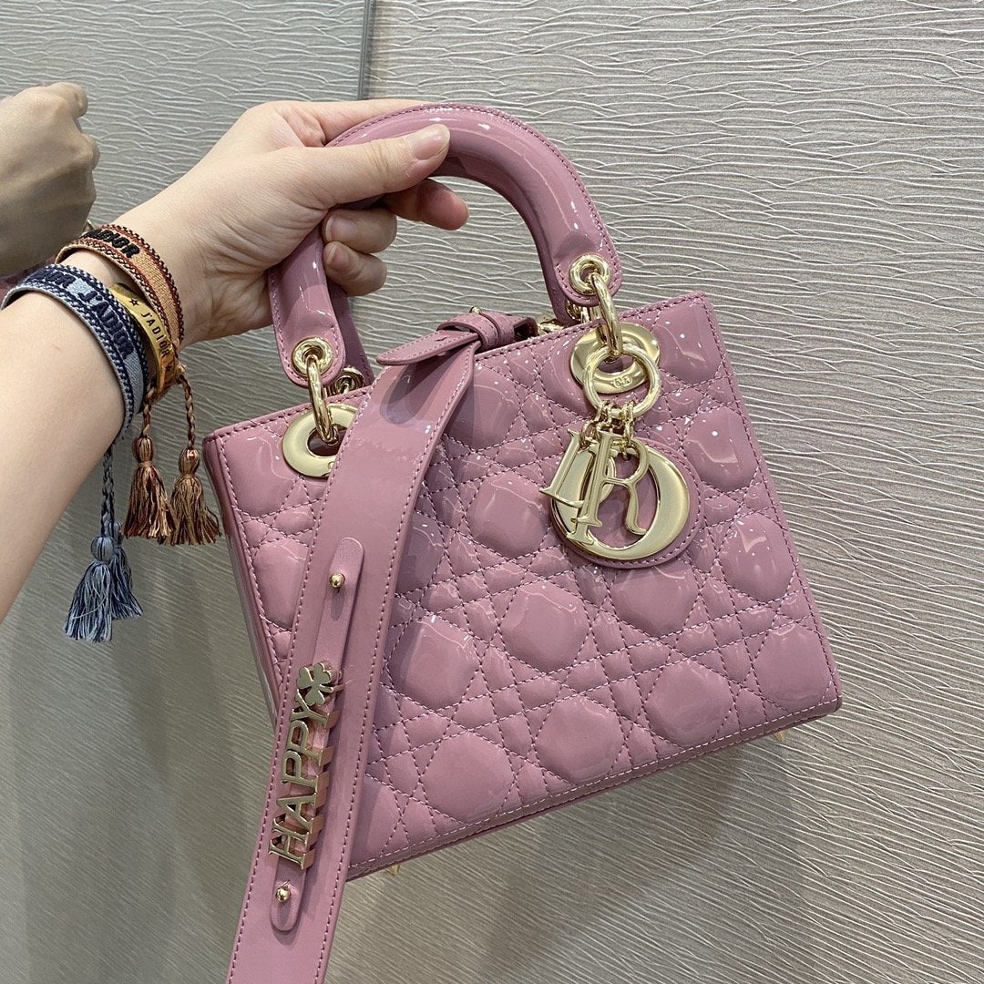 Luxury DiorMEDIUM ULTRAMATTE BAG 20 PINK PATENT CALFSKIN