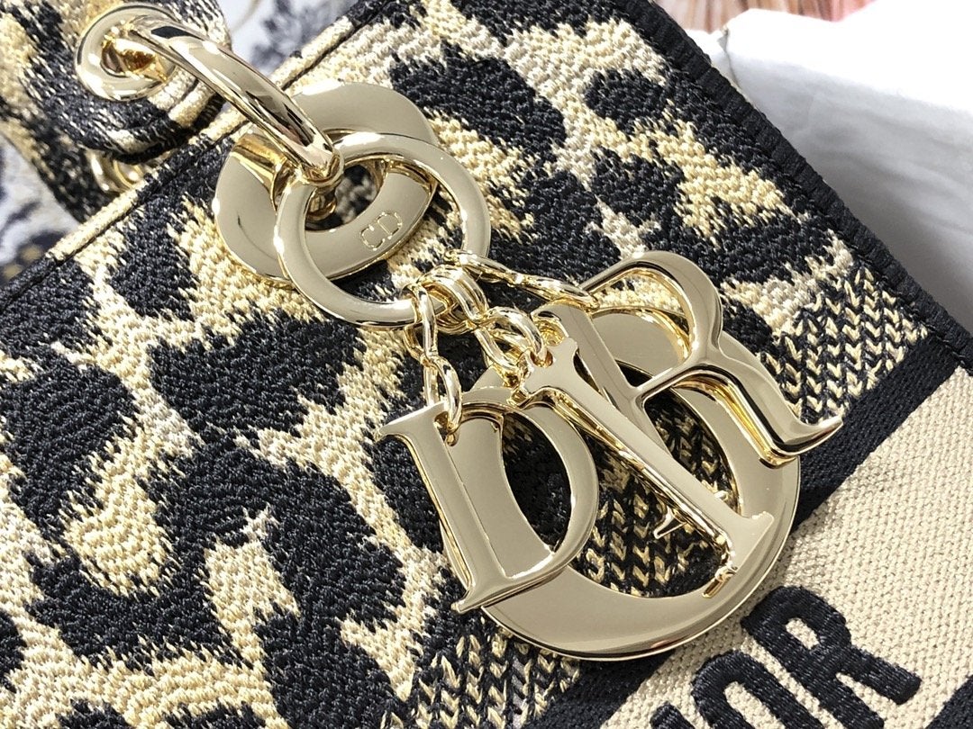 Luxury DiorMEDIUM D-LITE 24 BEIGE MULTICOLOR
