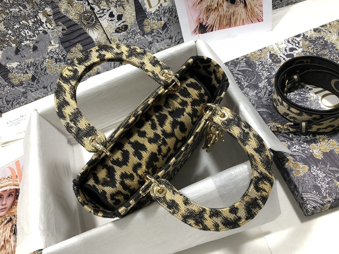 Luxury DiorMEDIUM D-LITE 24 BEIGE MULTICOLOR