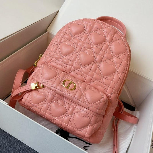 Luxury DiorSMALL BACKPACK PINK CANNAGE LAMBSKIN