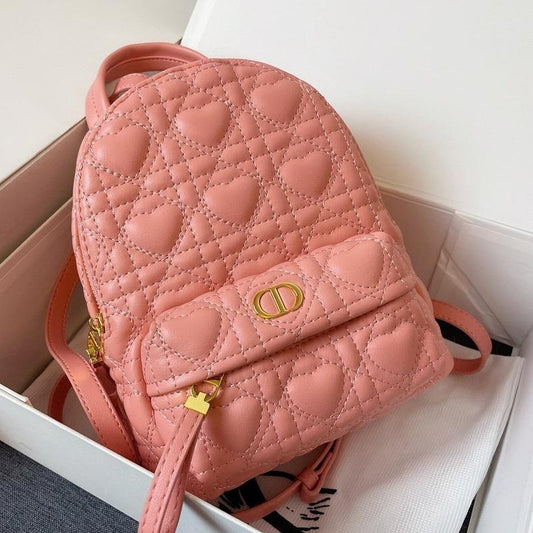 Luxury DiorSMALL BACKPACK PINK CANNAGE LAMBSKIN