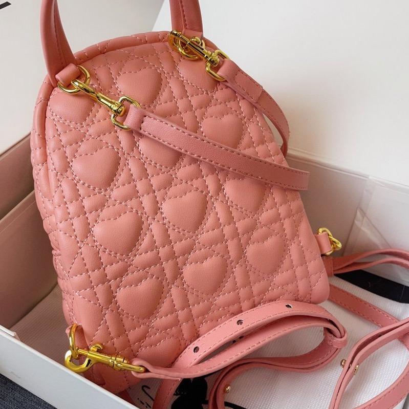Luxury DiorSMALL BACKPACK PINK CANNAGE LAMBSKIN