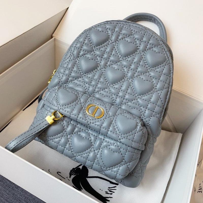 Luxury DiorSMALL BACKPACK CLOUD BLUE CANNAGE LAMBSKIN