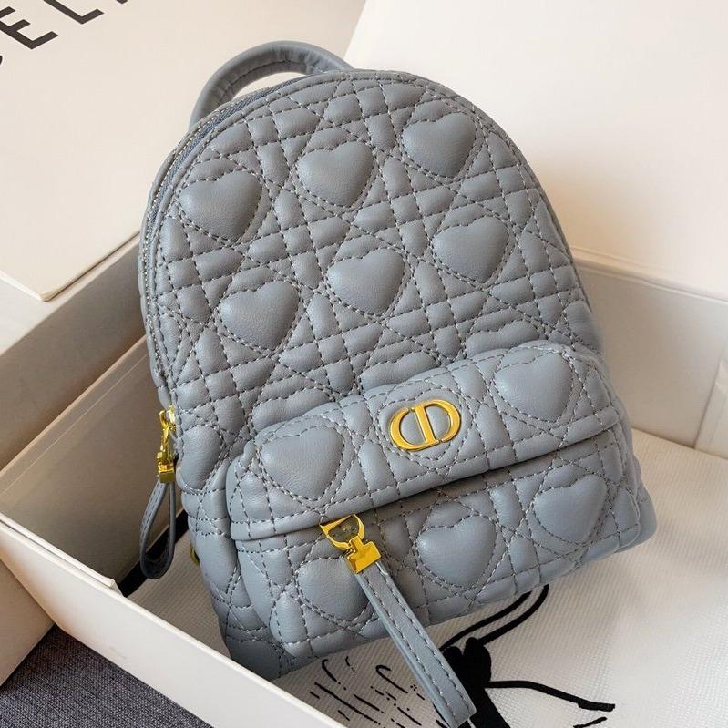 Luxury DiorSMALL BACKPACK CLOUD BLUE CANNAGE LAMBSKIN