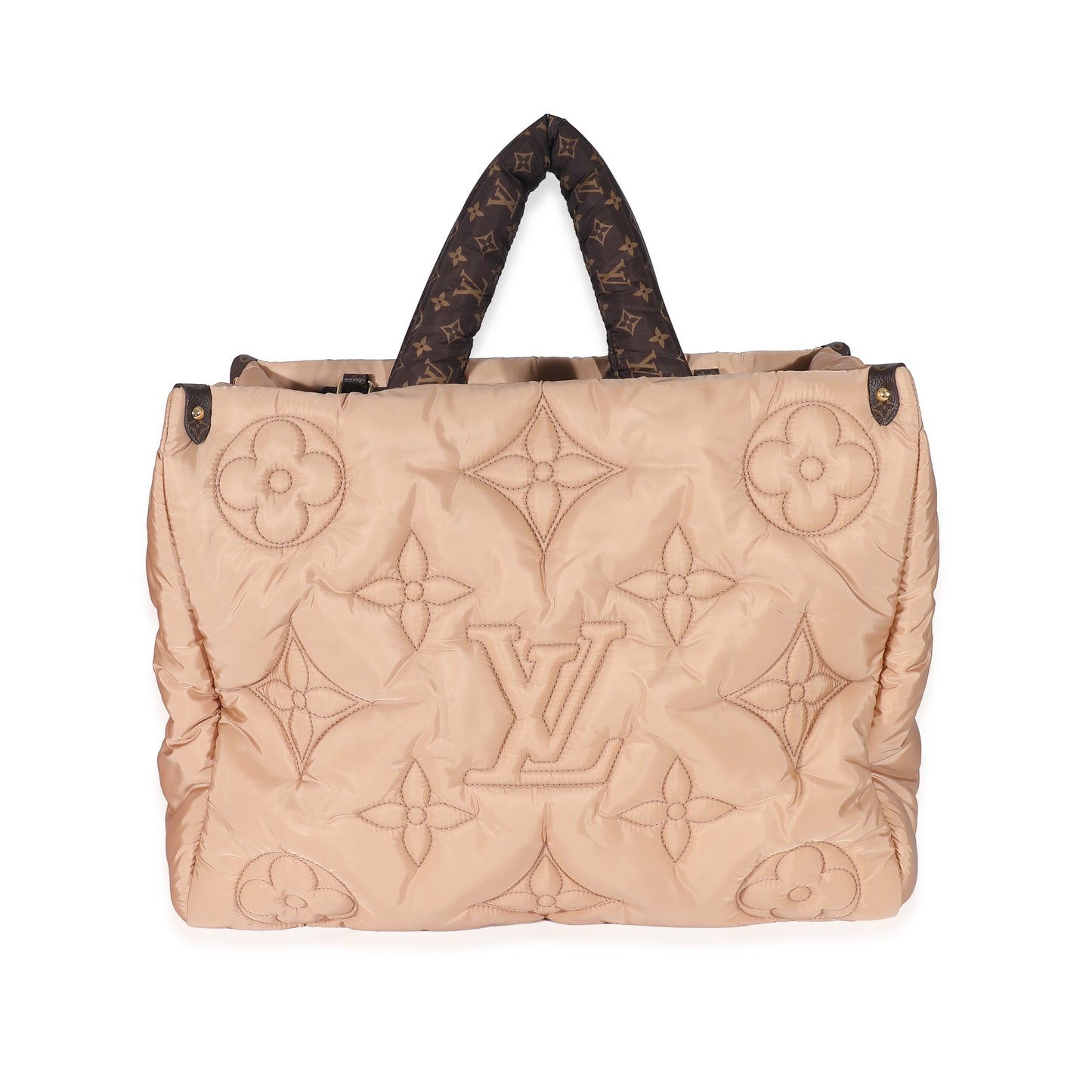 Louis Vuitton Louis Vuitton Beige Econyl Nylon Monogram Pillow Giant Onthego GM
