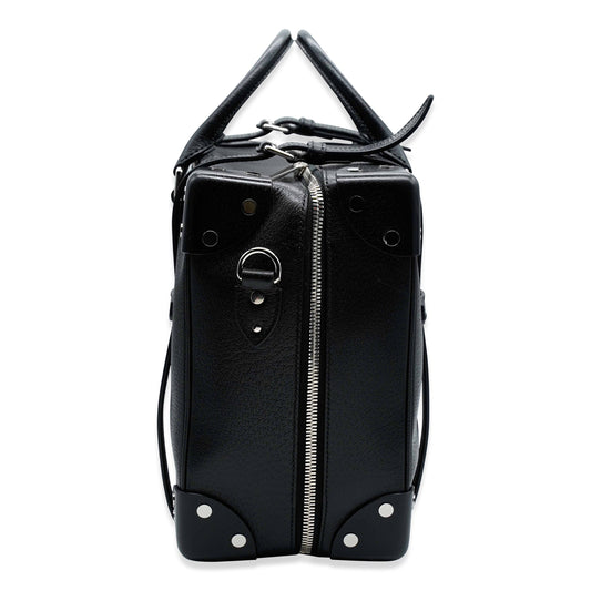Luxury Gucci Trending 2025 Black Leather Weekender Mini Suitcase