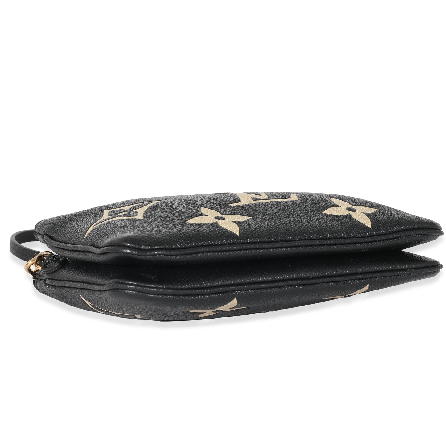 Louis Vuitton Louis Vuitton Black & Beige Monogram Empreinte Double Zip Pochette