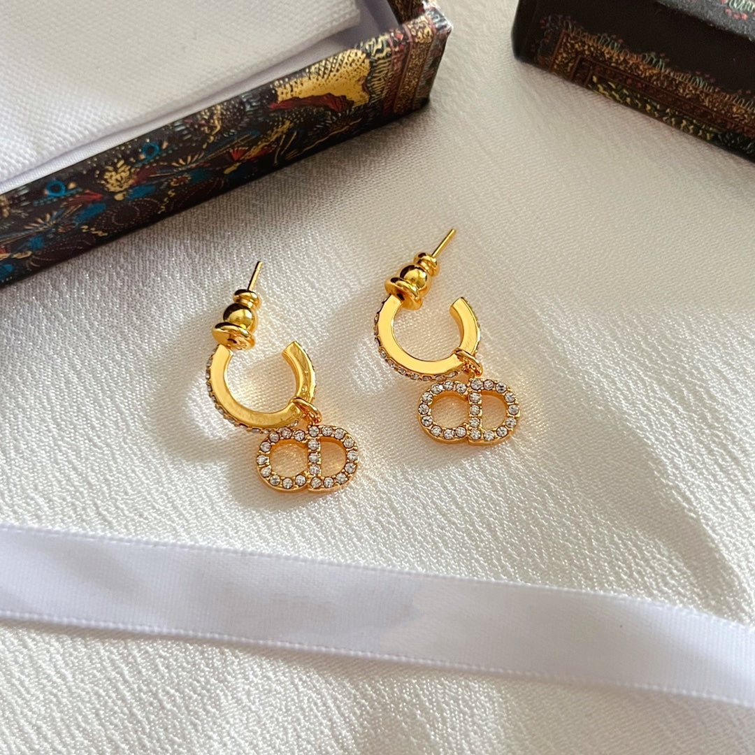 Luxury DiorDROP EARRINGS GOLD