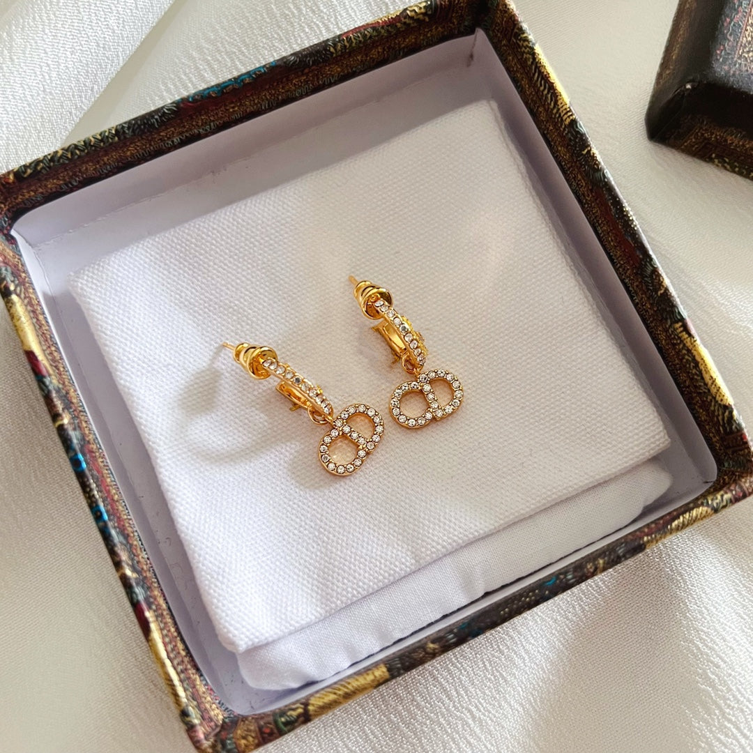 Luxury DiorDROP EARRINGS GOLD