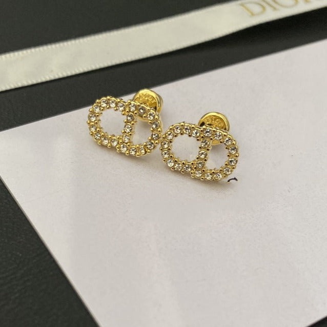 Luxury DiorDROP EARRINGS GOLD DIAMOND