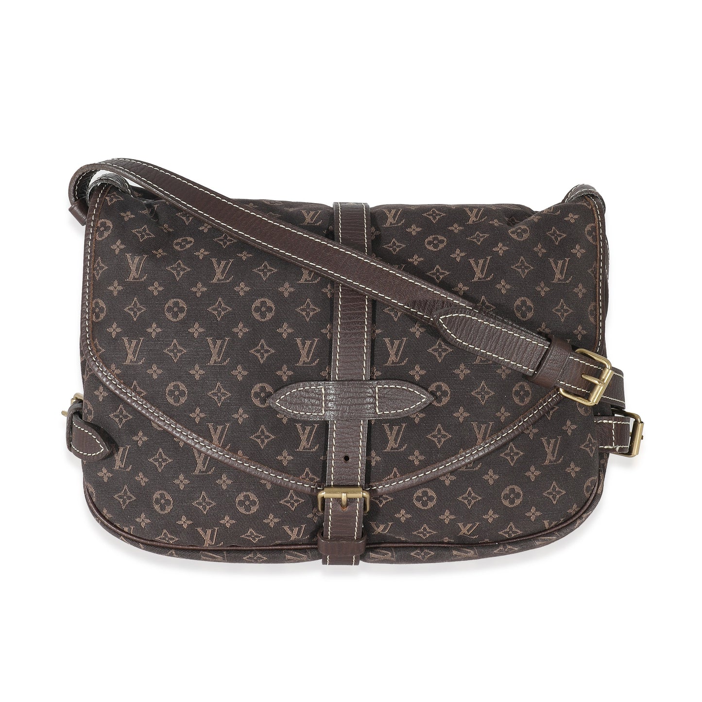 Louis Vuitton Louis Vuitton Ebene Monogram Canvas Mini Lin Saumur 26
