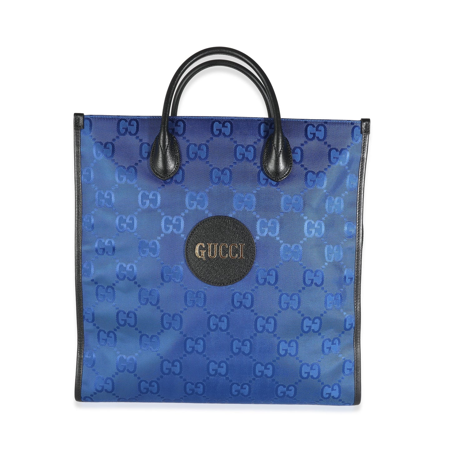 Luxury Gucci Trending 2025 Blue Econyl Nylon Monogram Off The Grid Vertical Tote