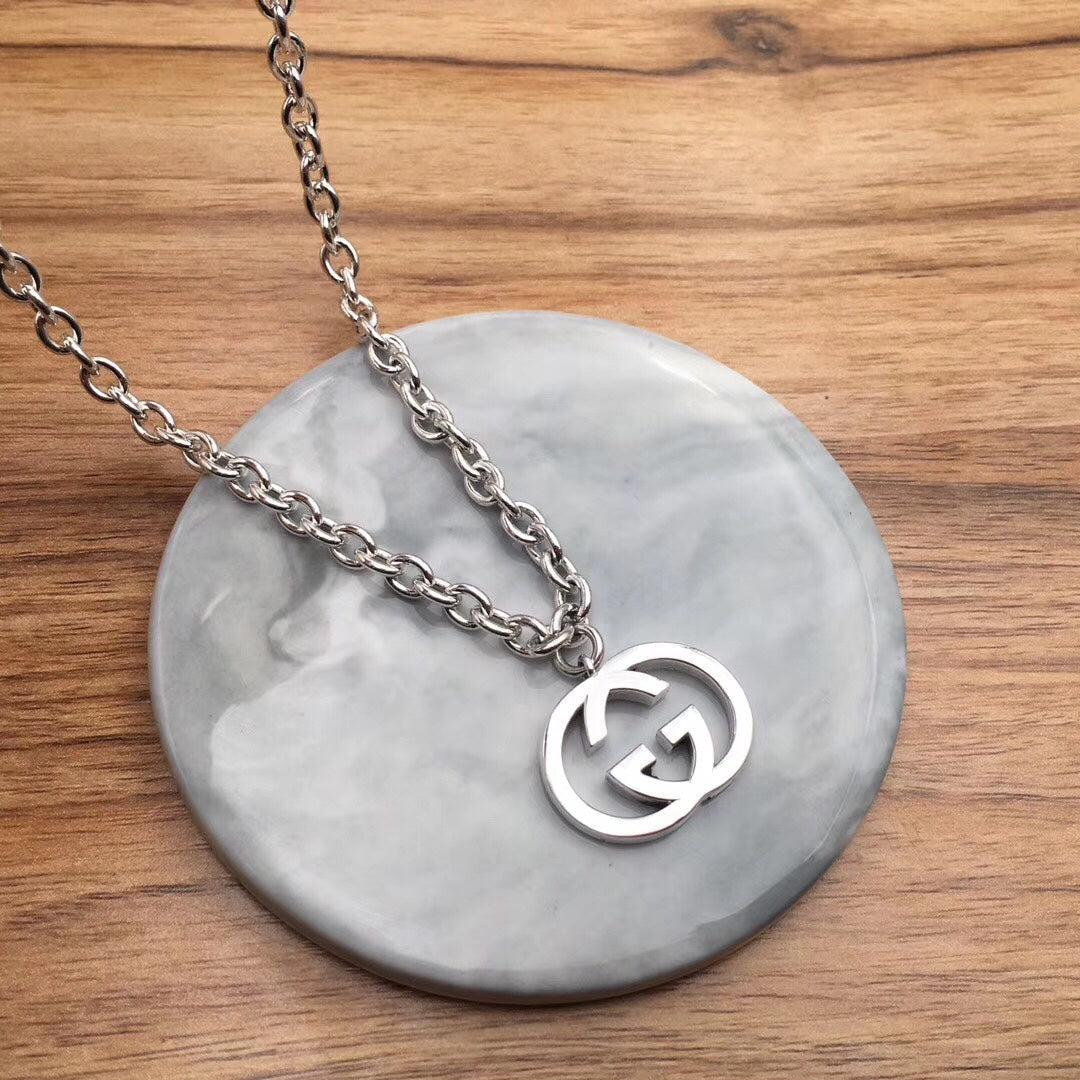 Luxury Gucci GG PEDANT SILVER NECKLACE
